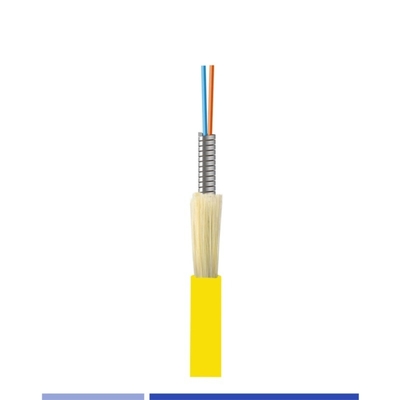 satın al 2 iplik zırhlı fiber optik kablo tek modlu G657A2 LSZH Ceket Sarı Çevrimiçi üretim