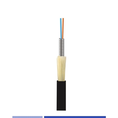 satın al Yüksek Hızlı Kapalı Fiber Optik Kablo 6 Tel Zırhlı Fiber G652D Riser Kara Su Dayanıklı Çevrimiçi üretim