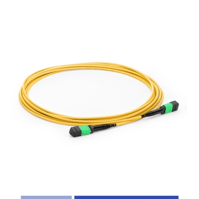 satın al 12 Core MTP® Fiber Optic Patch Cord Kadın Tek Modlu G652D 10m Fiber Patch Kabloları OFNP Tip B Çevrimiçi üretim