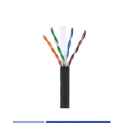 satın al UTP Açık Cat6 Kablo 23AWG Kat Bakır 4 Çift PE Ceket Siyah 305Mtr Çevrimiçi üretim