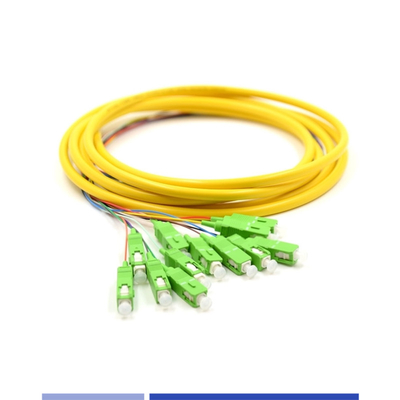 satın al 12 iplik Fiber Optic Kablo Pigtail SC APC Tek mod 9/125 LSZH 3m Çevrimiçi üretim