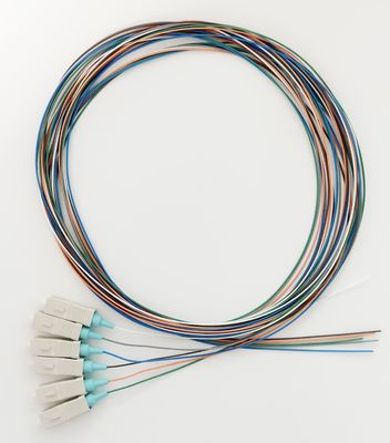 satın al 6 Fiber SC/UPC OM3 Fiber Pigtail Aqua Boot LSZH 1m Çevrimiçi üretim
