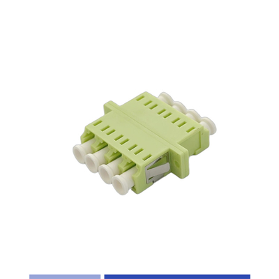satın al Fiber Optic Adapter OM5 LC UPC Quad Optical Coupler Flange Lime Green ile Çevrimiçi üretim