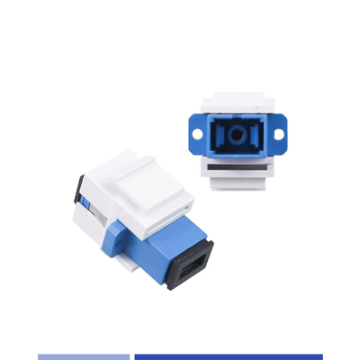 satın al Fiber Optic Keystone Jack Adaptörü SC UPC Tek modlu basit optik çiftleyici Çevrimiçi üretim