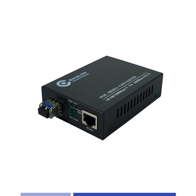 satın al Fiber Media Converter 10/100/1000Mbps Tek modlu SMF 1310nm Çift SFP Slot 20KM Çevrimiçi üretim