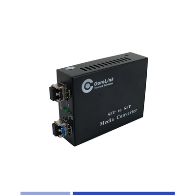 satın al SFP'den SFP'ye Fiber Media Converter 1.25G yüklü SFP modülü Tek mod SMF 1310nm Çift SFP modülü Çevrimiçi üretim