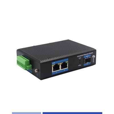 satın al Endüstriyel Fiber Media Converter 10/100/1000M 1 SFP 2 RJ45 portu ile Tek Modlu SMF Duplex 1310nm 20KM Çevrimiçi üretim
