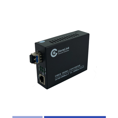 satın al Fiber Media Converter 10/100/1000Mbps Tek modlu SMF 1310nm Çift SFP Slot 40KM Çevrimiçi üretim