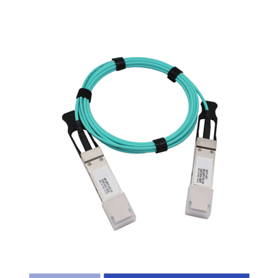 satın al 40G Aktif Optik Kablo ((AOC) QSFP+ OM3 Aktif Kablo 1m LSZH Aqua Çevrimiçi üretim
