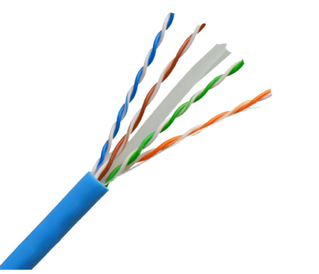satın al Cat6 23AWG Ethernet Kablosu UTP Katı Bakır 4 Çiftli PVC Mavi 305Mtr Çevrimiçi üretim