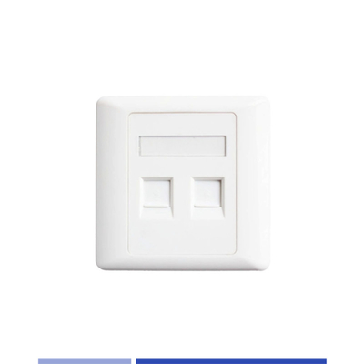 satın al Kapalı Telekom Aksesuarları Cat3 Cat5E Cat6 Keystone Jack için çift portlu yüz plaka Çevrimiçi üretim