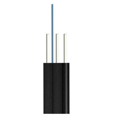 satın al 1 Fiber Outdoor Fiber Optic Drop Cable 9/125 SMF G657A1 LSZH ,FRP messenger 2xFRP strength Member Çevrimiçi üretim