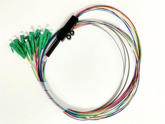 satın al 12 Fiber LC/APC Singlemode OS2 Fiber Optic Ribbon Pigtail 3m FTTH Ağları için Çevrimiçi üretim