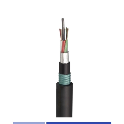24 Fiber Outdoor Fiber Optic Kablo Tek modlu Doğrudan gömme Fiber Kablo Zırhlı PE GYTA53