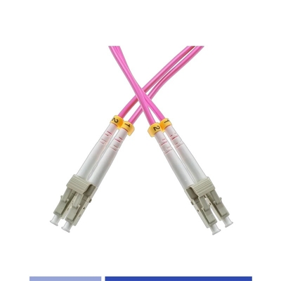 OM4 Multimode Fiber Patch Leads LC UPC Duplex LSZH 3m 2.0mm
