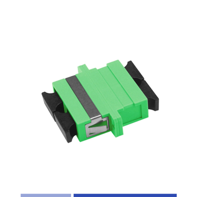 Fiber Optic Adapter Tek modlu SC/APC Flanşlı Dupleks Optik Kopyalayan Yeşil