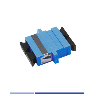 Fiber Optic Adapter Tek modlu SC/UPC Duplex Optik Kopyalayan Flanşlı Mavi