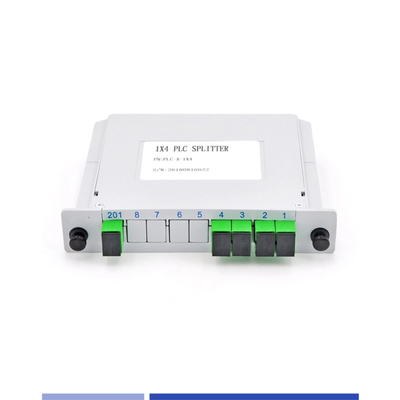 Kompakt 1x4 PLC Splitter Tek modlu SC APC Yüksek hassasiyet hafif