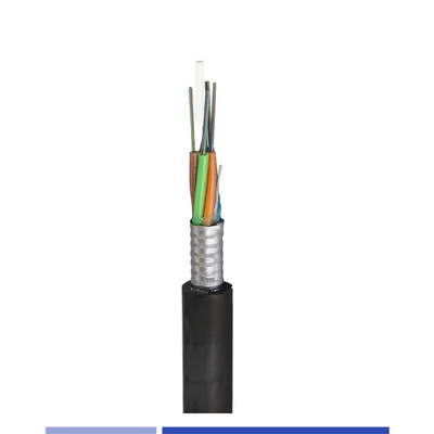 24 çekirdekli Dış Fiber Optik Kablo Tek mod 9/125um Zırhlı PE GYTS Kanal kablosu