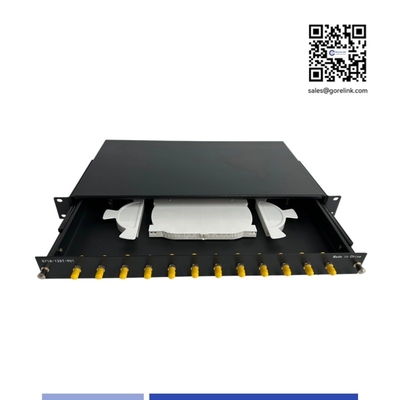 12 Portlu ST 1U Fiber Optik patch paneli 19
